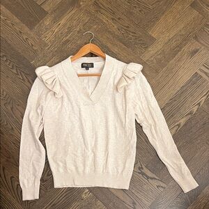 Trunk Women's Cream V-Neck Sweater